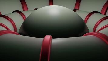 3d palla con rotante anelli. design. 3d anelli ruotare in giro sfera. anelli con strisce mossa in giro palla video