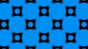 Blue patterns .Design. Blue and black background on which circles, squares, triangles, ovals appear as in a kaleidoscope. video