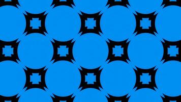 Blue patterns .Design. Blue and black background on which circles, squares, triangles, ovals appear as in a kaleidoscope. video