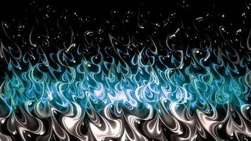 Abstract burning flame background, seamless loop. Motion. Grey and blue fire with relaxing and calming effect. video