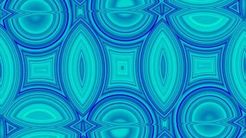 Bright hypnotic pattern with moving lines and distortions. Design. Beautiful kaleidoscopic pattern of lines with circular elements. Floral kaleidoscopic pattern with moving distortions video