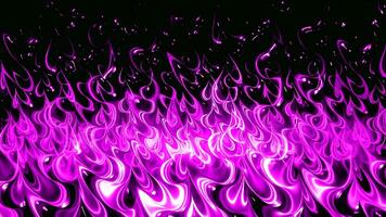 rojo y púrpura antecedentes. diseño. un brillante fuego en un negro antecedentes oscila y estiramientos hacia arriba en abstracción. video