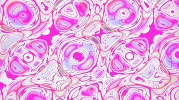 abstrakt glühend Rosa farbig ziehen um Muster. Design. Weiß und Rosa psychedelisch Flecken. video