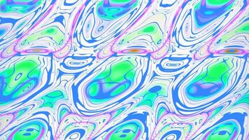 Psychedelic background with moving holographic pattern. Design. Mirror pattern with stretchable holographic spots. Rainbow holographic pattern video