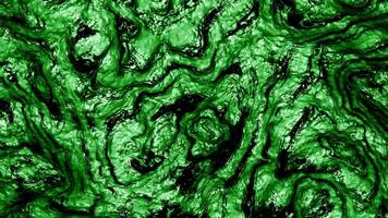 3D bubbling dense liquid. Design. Pulsating 3D liquid in the matrix style. Cybernetic 3d liquid of green color in matrix style video