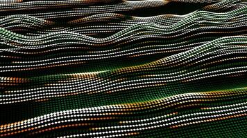 Small light circles. Design. Bright white and multicolored balls in abstraction shimmer and create wave patterns. video