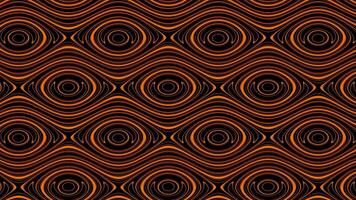 Hintergrund. Design. das Grün und Orange Hintergrund auf welche das Kreise sind zündete erweitern und eng und erstellen ein Kaleidoskop Wirkung. video