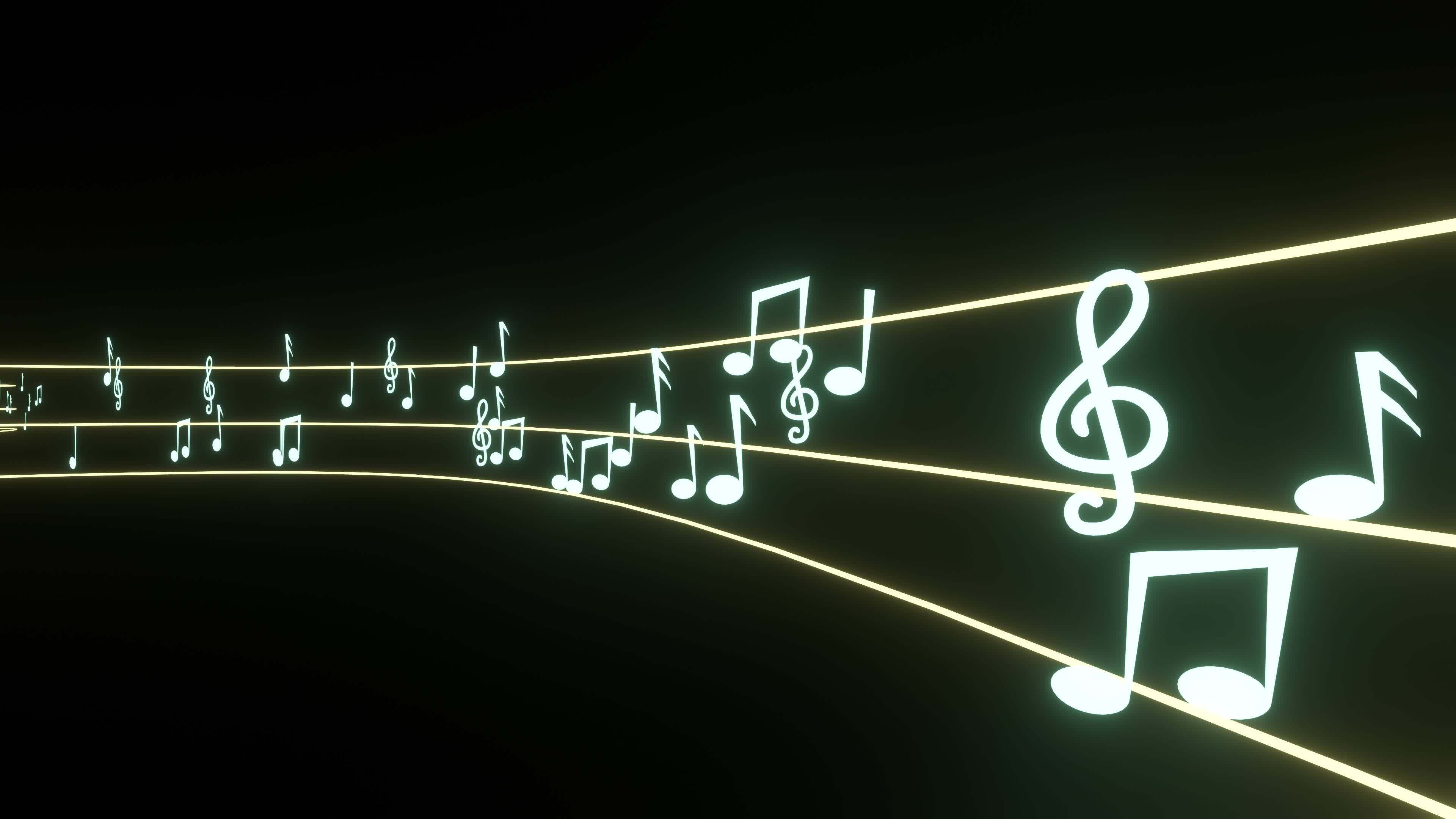 Animation of musical notes running with three lines 44304790 Stock ...