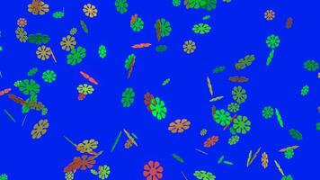 3D flower particles background video