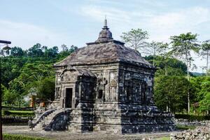 ancient temple in archaeological site in Indonesia photo