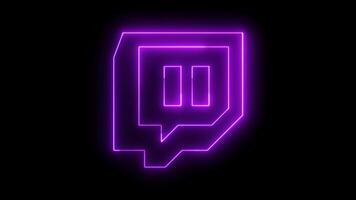 Twitch Logo Animated Neon Motion video