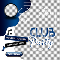 club fête événements, la musique un événement carré bannière. adapté pour la musique prospectus, affiche et social médias Publier modèle psd