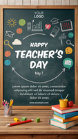en affisch för lärarens dag psd