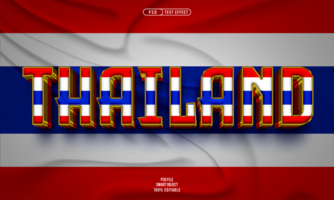 Thailand 3d editierbar Text bewirken psd