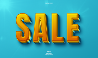 efecto de texto editable 3d de venta psd