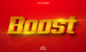 Boost 3D editable text effect psd