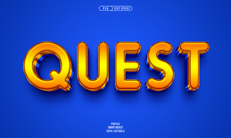 Quest 3D editable text effect psd