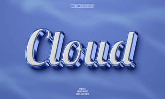 Wolke 3d editierbar Text bewirken psd