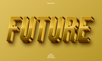 Future 3D editable text effect psd