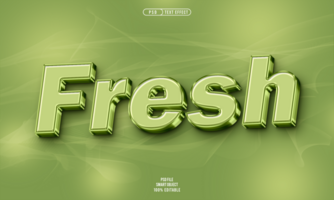 Fresh 3D editable text effect psd