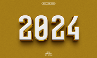 2024 3D editable text effect psd