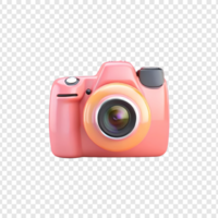 Photo camera with lens on Transparent Background psd