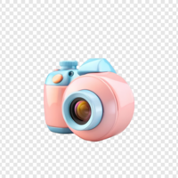 Photo camera with lens on Transparent Background psd
