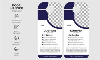 Door hanger design template for your company vector