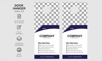 Door hanger design template for your company vector