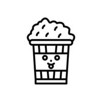 Popcorn Line Icon Design vector