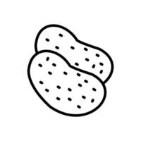 Potato Line Icon Design vector