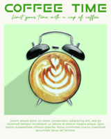koffie tijd poster pro sjabloon psd