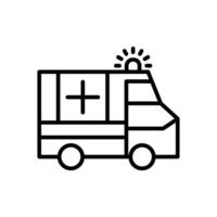 Ambulance Line Icon Design vector