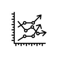 Line Chart Line Icon Design vector