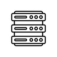 Server Line Icon Design vector