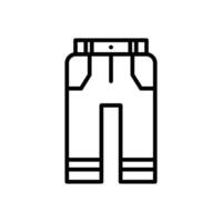 Jeans Line Icon Design vector