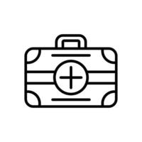 First Aid Kit Line Icon Design vector