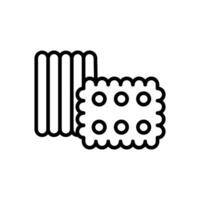 galleta línea icono diseño vector