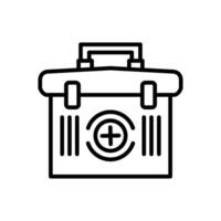 First Aid Kit Line Icon Design vector