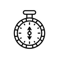 Compass Line Icon Design vector