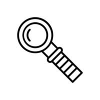 Magnifying Glass Line Icon Design vector