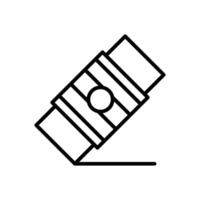 Eraser Line Icon Design vector