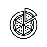 Pizza Line Icon Design vector