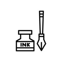 Pen Line Icon Design vector