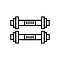 Dumbbell Line Icon Design vector