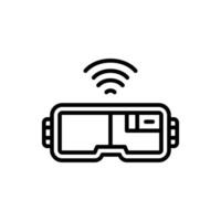 Augmented Reality Line Icon Design vector