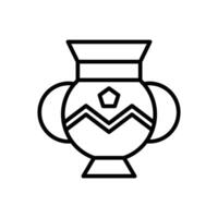 Ceramics Line Icon Design vector