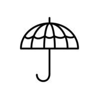 Umbrella Line Icon Design vector