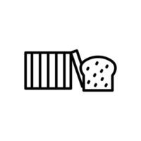 Flat Bread Line Icon Design vector