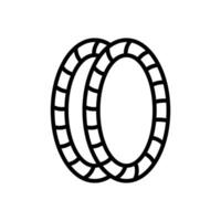 brazalete línea icono diseño vector